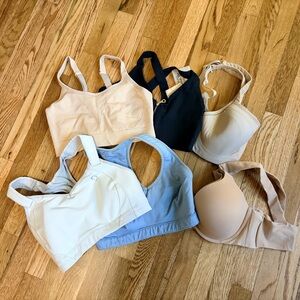 6 assorted bras/ sport bras